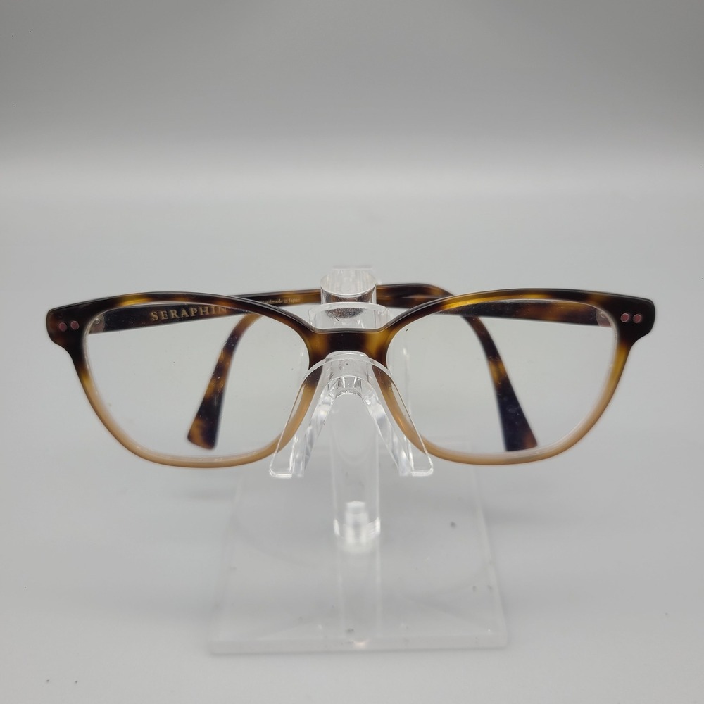 Seraphin Tortoise Shell Cat Eye Eyeglass Frames Handmade in Japan Tan Gradient